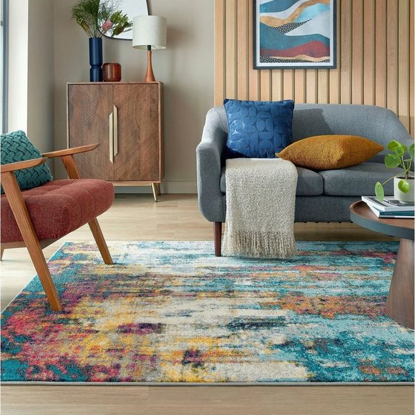 FLAIR RUGS Teppich Abstraction, rechteckig, Höhe: 10 mm, Moderner Multi-Teppich, Wohnzimmer, Schlafzimmer, Esszimmer