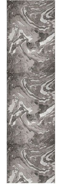 FLAIR RUGS Läufer Marbled, rechteckig, Höhe: 12 mm, dezenter Glanz, mehrfarbig, modernes Marmor-Design, Teppichläufer