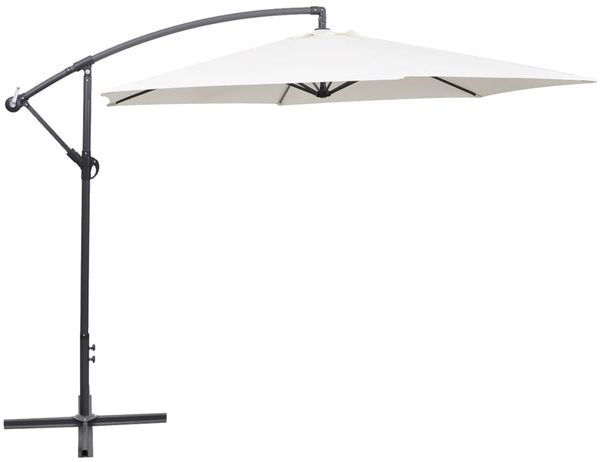 Sonnenschirm, Ampelschirm, Gartenschirm 3 m Sandweiß