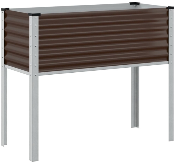 vidaXL Garten-Pflanzgefäß Braun 100 x 45 x 90 cm Stahl 4008971