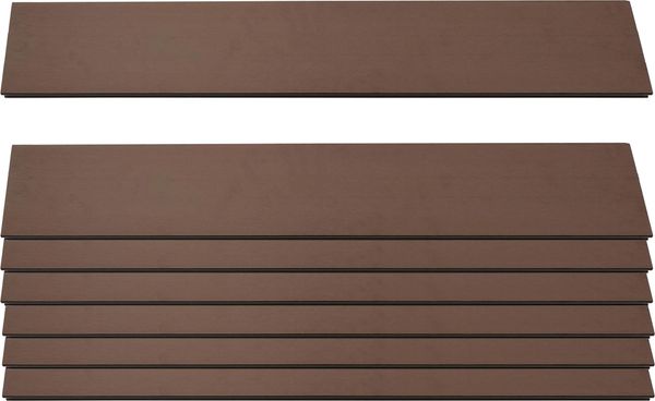 7er Set Latten für WPC-Sichtschutz Sarthe, Bretter Windschutz, ca. 1qm, FSC®-zertifiziert ~ 90cm, braun