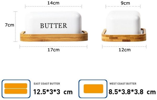 Zedelmaier Butterdose Butterdose,Butterglocke für 250g Butter,mit nachhaltigem holzdeckel, (Packung)