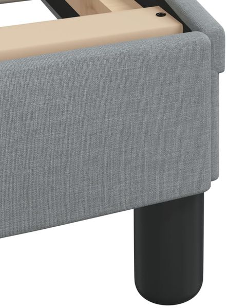 vidaXL Bett mit Matratze "Dover" Hellgrau 140x200 cm Stoff 3208404 Bild 6
