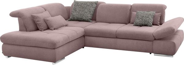set one by Musterring Ecksofa SO 4100 mit komfortablen Federkern und Kopfteilverstellung, wahlweise mit Bettfunktion und Sitztiefenverstellung, L-Form