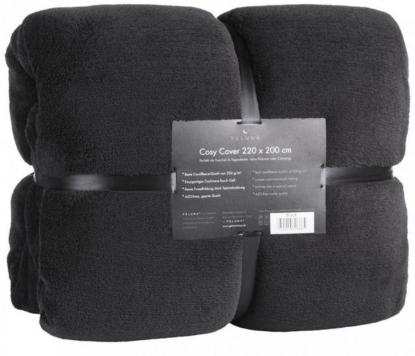 Wohndecke FELUNA Coral Fleece Kuscheldecke XXL – Superweicher Cashmere-Touch, Feluna, Tagesdecke Kaschmir-Touch 220 x 200 cm