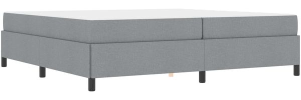 vidaXL Boxspringbett mit Matratze Hellgrau 200 x 200 cm Stoff 3398885 Bild 4