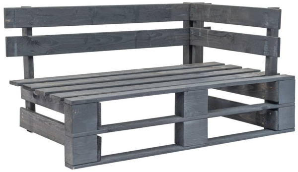 vidaXL Outdoor-Eckbank Paletten Holz Grau 44698