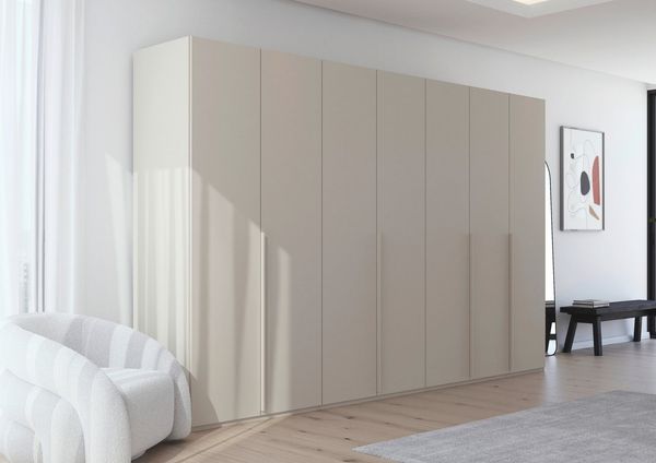 LeGer Home by Lena Gercke Kleiderschrank Schrank Garderobe Ankleide Schlafzimmer Flur SERINA Eyecatcher (3 verschiedene Ausstattungen BASIC/CLASSIC/PREMIUM (inkl. SOFT-CLOSE) in 6 Breiten (101 - 401 cm) mit Front Glas oder Dekor MADE IN GERMANY