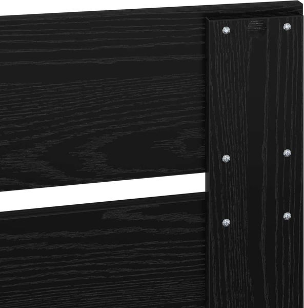 vidaXL Bettrahmen Schwarz 120 x 190 cm Massives Kiefernholz 3411440 Bild 11