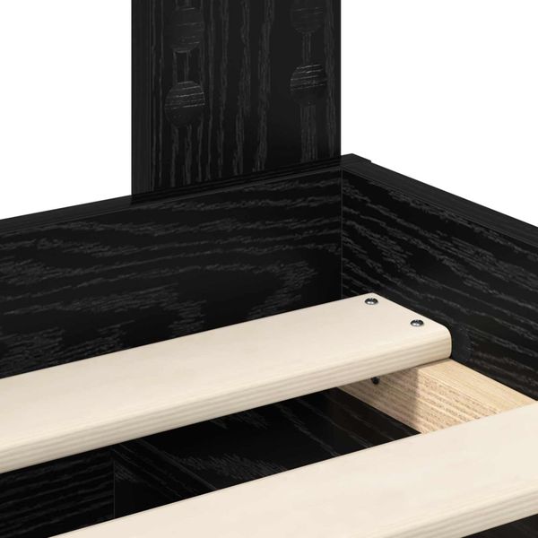 vidaXL Bettrahmen Schwarz 120 x 190 cm Massives Kiefernholz 3411440 Bild 10