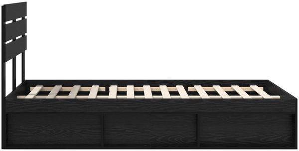 vidaXL Bettrahmen Schwarz 120 x 190 cm Massives Kiefernholz 3411440 Bild 8