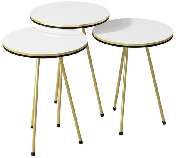 Beistelltisch 3er Set Weiß 21696306