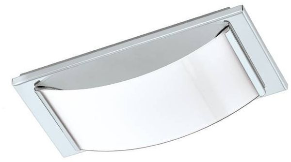 Eglo 94881 Wandleuchte Deckenleuchte Wasao 1 in chrom Glas lackiert weiß 1X5,4W L:10,5 H:21cm
