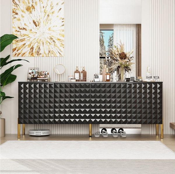 FUFU&GAGA Sideboard mit 4 Türen