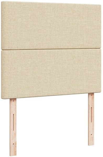vidaXL Boxspringbett mit Matratze Creme 120x190 cm Stoff 3292725 Bild 7