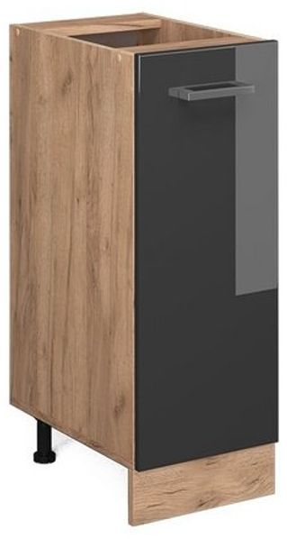 Vicco Küchenschrank Küchenzeile R-Line, Anthrazit Hochglanz, Apothekerschrank 30 cm, ohne AP Bild 4