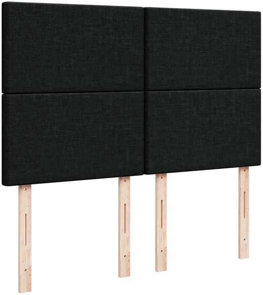 vidaXL Boxspringbett mit Matratze Schwarz 140x200 cm Stoff 3292074 Bild 7