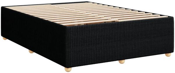 vidaXL Boxspringbett mit Matratze Schwarz 140x200 cm Stoff 3292074 Bild 8