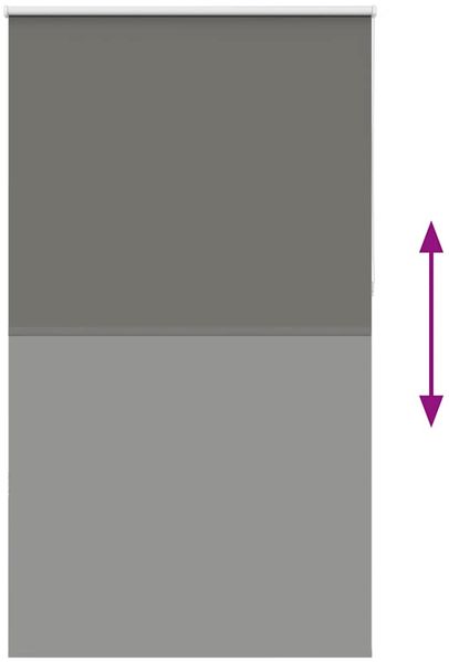 vidaXL Verdunkelungsrollo Grau 130x230cm Stoffbreite 126,6cm Polyester 4011212 Bild 5