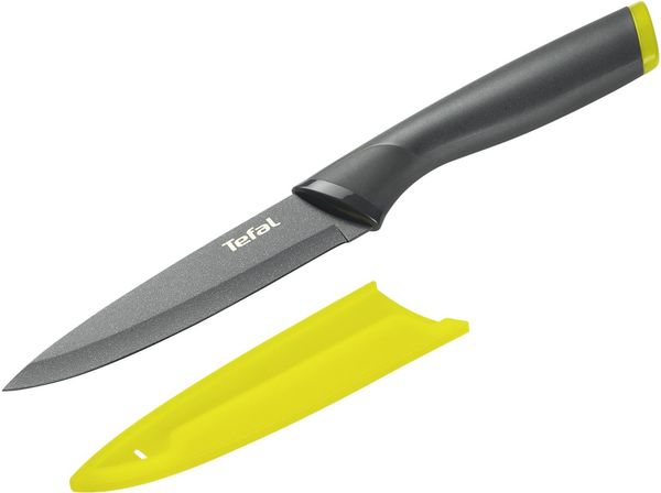 Tefal Universalküchenmesser Fresh Kitchen, 12 cm, Klingen aus rostfreiem Stahl, Titan-Versiegelung, Klingenschutz