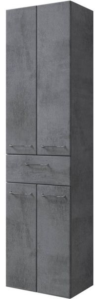 Saphir Hochschrank Quickset 945 Badschrank, 50 cm breit, 4 Türen, 1 Schublade Badezimmer-Hochschrank inkl. Türdämpfer, Griffe in Chrom glänzend