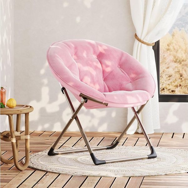 GarveeMore Relaxsessel gepolsterter Lazy-Sofa-Sessel für Schlafzimmer,Wohnzimmer, extragroßer Bequemer weicher Klappliegestuhl mit Metallgestell