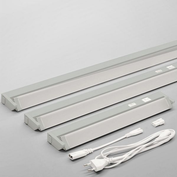 Maxkomfort LED Unterbauleuchte schwenkbar & 3-Stufen-Dimmfunktion - 36cm/56cm/90cm in Weiß/Grau, LED fest integriert, 3 Lichtfarben, Warmweiß/Kaltweiß/Neutralweiß, 3000K/4000K/6000K, Küchenleuchte 3-Stufen-Dimmbar, schwenkbar, 3 Lichtfarben, IP20