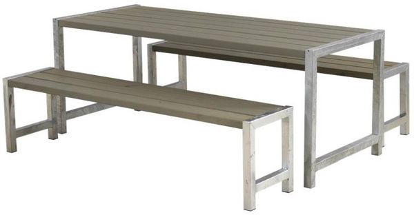 Plus Planken-Garnitur 3-teilig graubraun