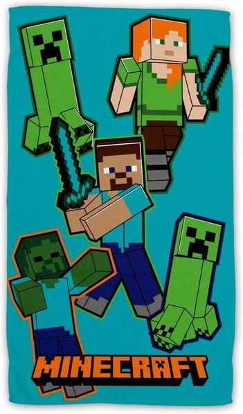 Jerry Fabrics Handtuch Minecraft Crawler 30x50 cm Frottee Baumwolle Kinderhandtuch