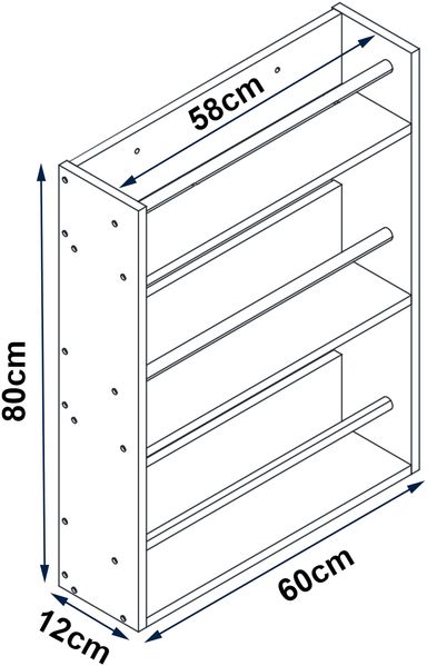 Wandregal Hareid 80x60x12cm Bambus [en. casa] Bild 2