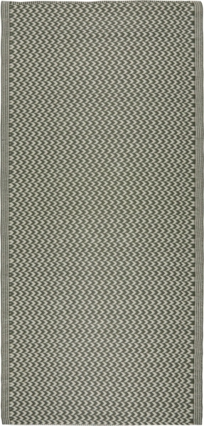 Teppich Läufer Terrasse Balkon 90x180 cm Grün Weiß Kunststoff Ib Laursen 2830-41