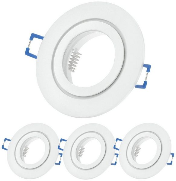 Sweet LED Deckenspot Bad IP44 spots 4 stück weiß Badezimmer Aluminium, ohne Leuchtmittel, Einbauspots, Deckenspots, Einbaustrahler, Deckenlampe