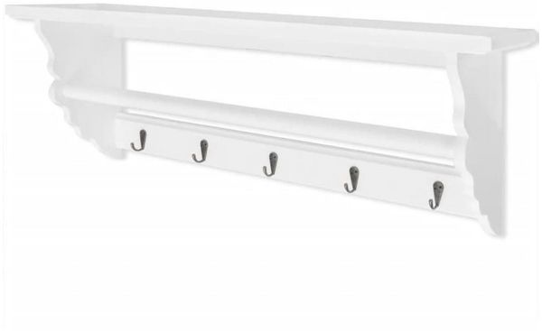 tinkaro Wandgarderobe ASKIN Holz Flur-Garderobe Weiß