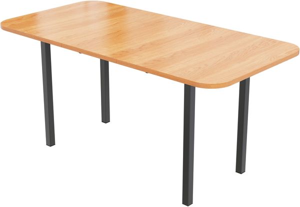 Ausziehbarer Esstisch in American White Oak-Optik, 80x120/160x75 cm, für 4-6 Personen Bild 9