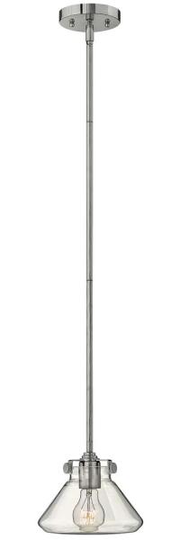 Pendellampe, Deckenlampe, Glas Stahl, D 20,3 cm