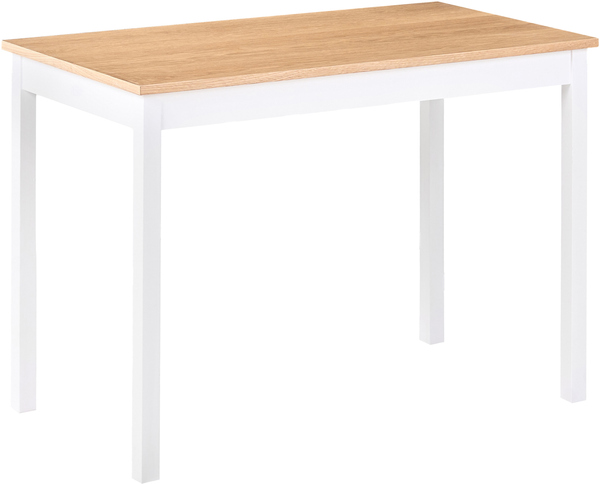Esstisch Holz hellbraun / weiß 114x68 cm GEORGIA