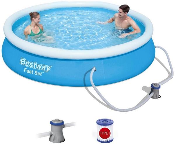 Bestway 'Fast Set Pool 366x76 cm', rund, mit Filterpumpe