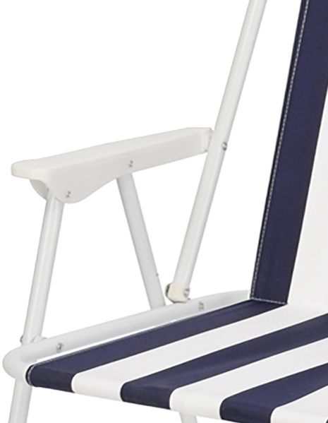 Mojawo Campingstuhl, klappbar, Stahlgestell / Textil, 53 x 46 x 74 cm, Blau / Weiß