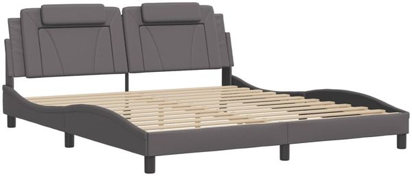 vidaXL Bettgestell "Viana" ohne Matratze Grau 180x200 cm Kunstleder 3208113 Bild 3