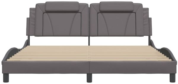 vidaXL Bettgestell "Viana" ohne Matratze Grau 180x200 cm Kunstleder 3208113 Bild 4