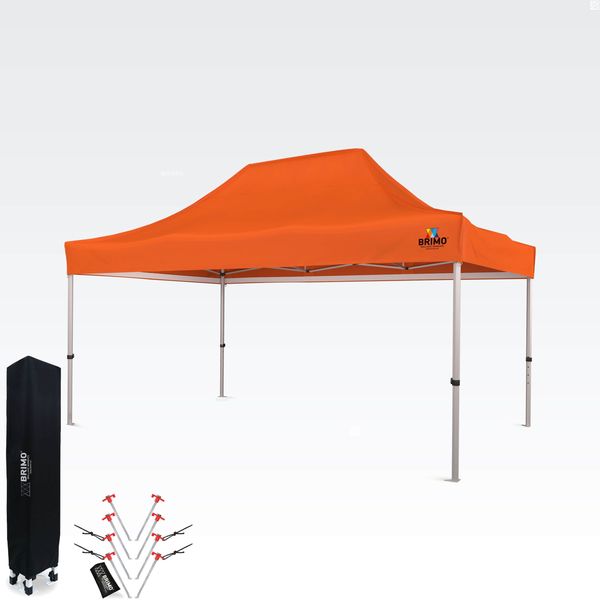 Garten-Partyzelt 3x4,5 m: Ihr Rückzugsort zum Entspannen und Feiern - ohne Wände - Orange