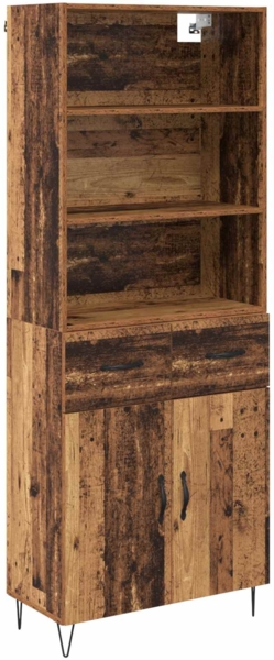 vidaXL Highboard mit Schubladen 2 pcs Altholz Holzwerkstoff 3415720