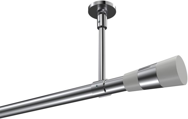 Gardinenstangen-Set Sonette Tanara 540 cm (geteilt in 3 x 180 cm), 1-läufig, 20 mm Ø Chrom