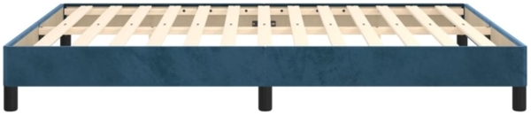 vidaXL Bettgestell ohne Matratze Dunkelblau 140x190 cm Samt 346974 Bild 4