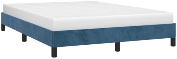 vidaXL Bettgestell ohne Matratze Dunkelblau 140x190 cm Samt 346974 Bild 6