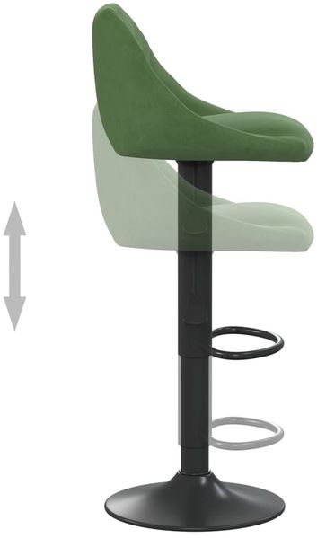 vidaXL Barhocker 2 Stk. Dunkelgrün Samt 335352 Bild 7
