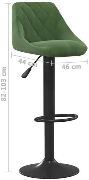 vidaXL Barhocker 2 Stk. Dunkelgrün Samt 335352 Bild 9