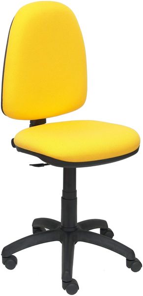 PIQUERAS Y CRESPO Modell 04CP Ergonomischer Bürostuhl mit Permanentkontaktmechanik und höhenverstellbar Sitz und Rücken gepolstert in Stoff BALI gelb