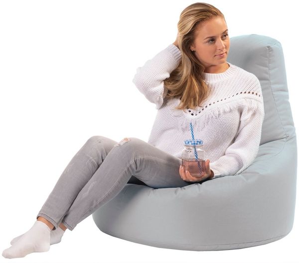sunnypillow Gaming Sitzsack, XXL, mit Styropor Füllung, Outdoor & Indoor, Grau, Ø 80x85cm