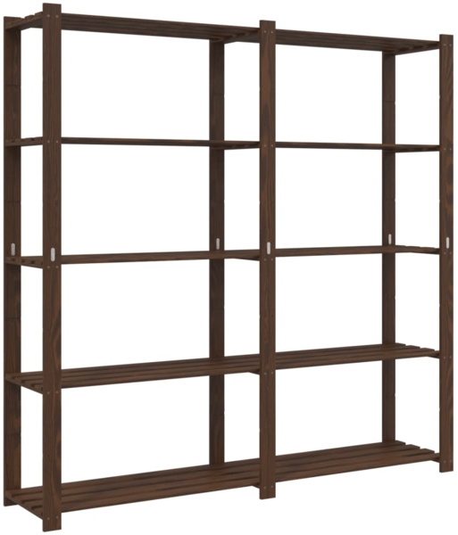vidaXL Lagerregal mit 5 Böden Braun 170x38x170 cm Massivholz Kiefer 373395